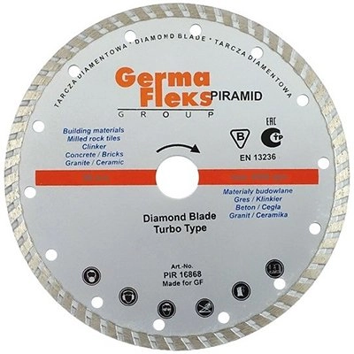 Диск алмазный GERMAFLEX турбо 350х32-25,4 мм T резка сухая (PIRAMID)