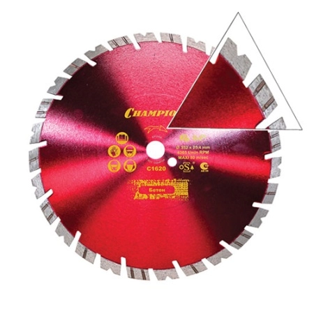 Диск алмазный CHAMPION универсальный ST 350/25,4/14 FAST GRIPPER