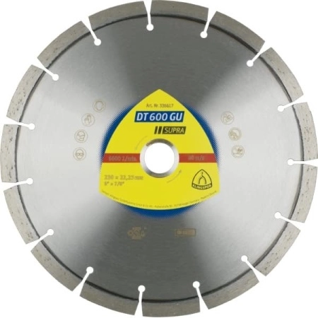 Алмазный диск KLINGSPOR 230X2,6X22,23/15S/10/S/DT/SUPRA/DT600GU