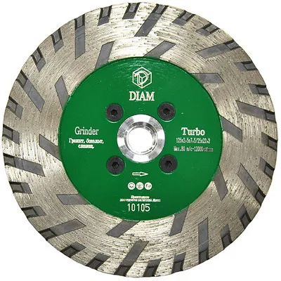Алмазный диск DIAM TURBO GRINDER WG 125X2,5X7.5X22,2XМ14 (гранит)