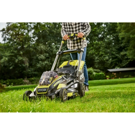 фото бесщеточная газонокосилка ryobi rlm36x41h50g