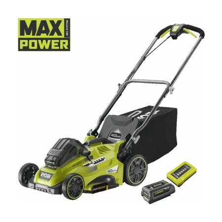 фото бесщеточная газонокосилка ryobi max power rlm36x41h50pg