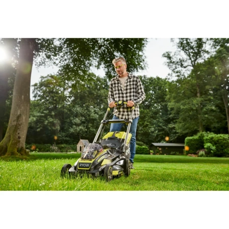 фото бесщеточная газонокосилка ryobi rlm36x41h50g