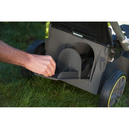 фото бесщеточная газонокосилка ryobi rlm36x41h50g